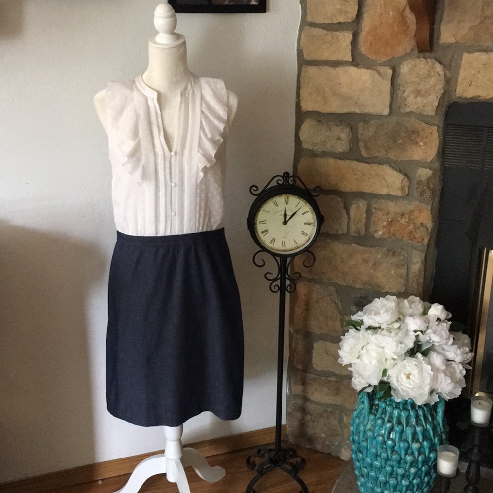 Beautiful white and denim looking dress